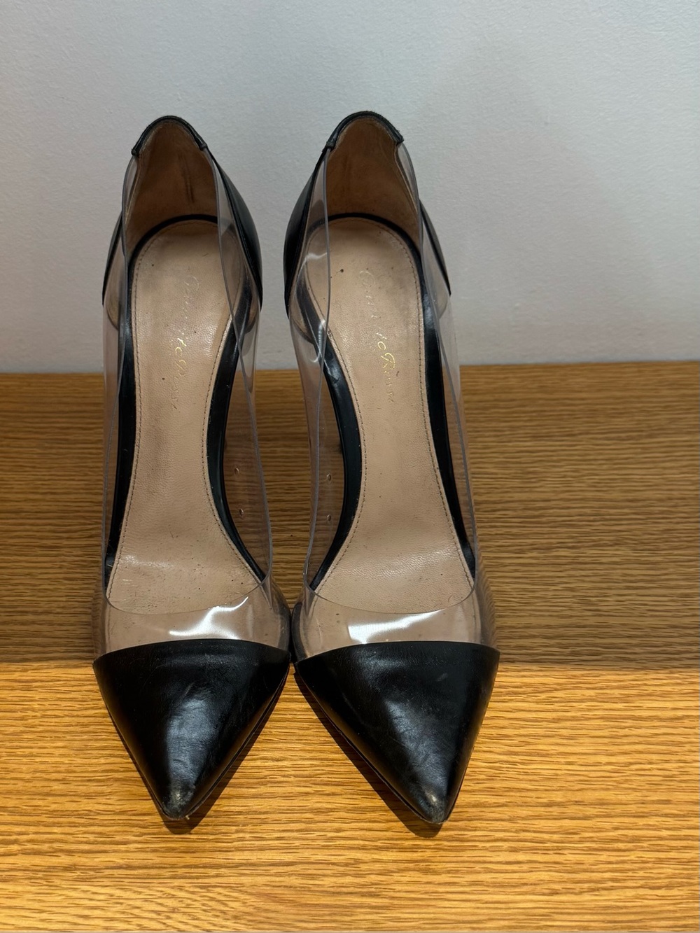 Ganvito Rossi Black Clear Panel Stiletto Pump - Women